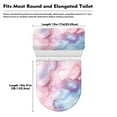 thumbnail image 6 of COEQINE Pink Blue Marble Toilet Lid Dust Cover 2 Pcs Set, Easy Installation Replacement Breathable Toilet Cover Set for Bathroom Decor Accessories, 6 of 7