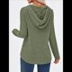 thumbnail image 5 of Sudadera con Capucha de Punto Acanalado Suave para Mujer, Suéter de Larga, Sudadera Ligera y Acogedora para Otoño. Verde L, 5 of 6