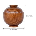 thumbnail image 2 of Masteelf Japanese Food Lidded Bowl Food Steamed Egg Bowl for Restaurant Home Dining Table Snack Fruit Serving Bowl Wood Tableware, 2 of 8