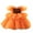 Orange, variant on Kids Girls Ruffle Sleeve Dress Daily Pure Color Princess New High End Puffy Dresses Flowy Sun Dresses for 9-12 Months