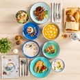 thumbnail image 5 of MALACASA 24-Piece dinnerware Set for 6, Stoneware dinner set plate, Blue, 5 of 8