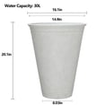 thumbnail image 3 of Tall White Recycled Resin Planter 16.1'' Diameter x 20.1'' Height Indoor & Outdoor Use, 3 of 6