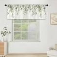 thumbnail image 5 of Eucalyptus Leaves Plant Kitchen Valance Curtains 54W x 18L Inch Botanical Farmhouse Rustic Sage Green Country Rod Pocket Window Treatment Drapes for Living Room Bedroom Bathroom Decor, 5 of 5