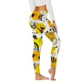 thumbnail image 2 of Bibifish Womens Leggings Yellow White Bee Print Slim Fit Casual Pants Cute Pattern Soft Fabric Stretchy Casual Daily Outings Playful Stylish Leggings, 2 of 5