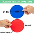 thumbnail image 6 of GoSports Giant Portable 4 in a Row Game Dark Wood Stain - Huge 4 Foot Width - with Rules and Carry Bag, 6 of 6