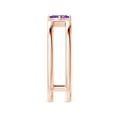 thumbnail image 3 of ANGARA Natural 0.13 Ct. Amethyst Solitaire Stackable Ring in 14K Rose Gold for Women (Ring Size: 3.5), 3 of 9