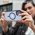 thumbnail image 3 of KOMI Magnetic for iPhone 13 Case, [Compatible with MagSafe][10 FT Military Grade Drop Protection] [2+Tempered Glass Screen Protector] Non-Slip Heavy Duty Full-Body Shockproof Phone Case, Navy Blue, 3 of 4