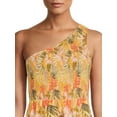 thumbnail image 3 of Time and Tru Women's Short Sleeve Flutter Tiered Dress, 3 of 5