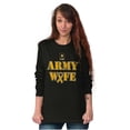 thumbnail image 4 of US Army Wife Military Support Ribbon Women Plus Size Long Sleeve Tee Brisco Brands 2X, 4 of 5