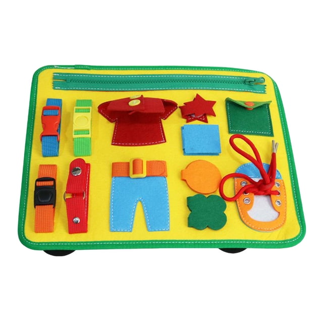 Tablero ocupado para niños, tablero educativo, juguetes básicos de motricidad fina, tablero de actividades de aprendizaje para -Aprender