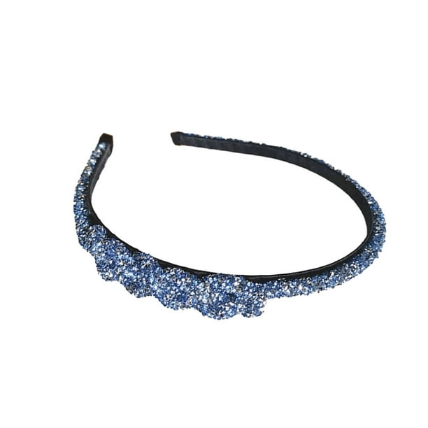 Diadema Minnieouse con tejido de diamantes de imitación azul, accesorios para el cabello