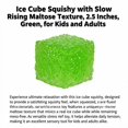 thumbnail image 2 of Ice Cube Squishy with Slow Rising Texture, 2.5 Inches, Green, for Kids and Adults, Squeeze Toy, 2 of 3