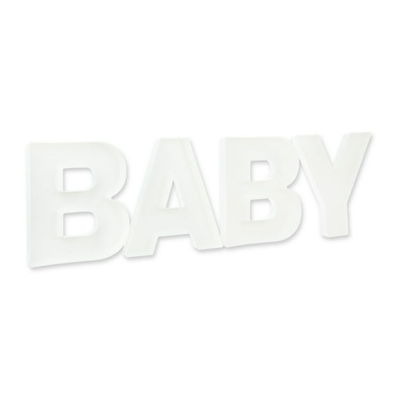 White Plastic Baby Letter Trays, 4 Pieces, by Way To Celebrate