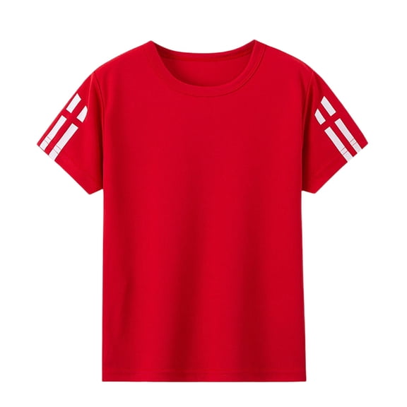 FAHXNVB Boys Quick Dry Athletic T Shirts Short Sleeve Crew Neck Summer Tees Tops Lightweight Sports Kids Shirts 3-14 Years