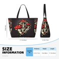 thumbnail image 4 of Sigee Red Mushrooms Print Extra Large Waterproof Beach Travel Bag with Zipper - Durable and Versatile for Vacation, Gym, and Daily Use, 4 of 7
