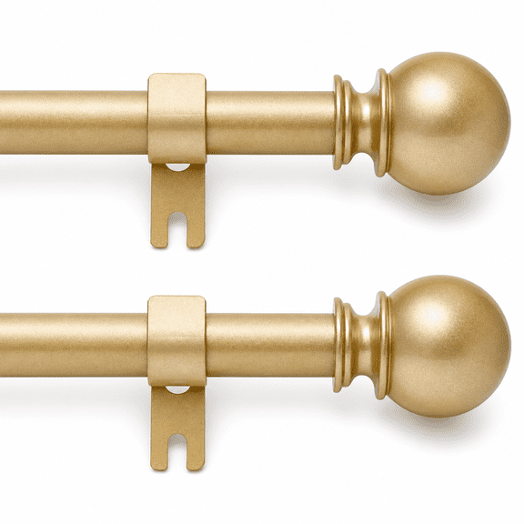 Curtain Rod For Windows 28 To 48 Inch 2 Pack 5/8 Diameter Adjustable With Brackets Heavy Duty Easytall Outdoor Rods Bedroom Patio