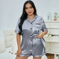 thumbnail image 5 of WTOBBY Plus Size Women's Pajama Set 3X-6X Loose Fit Cotton Top & Pants Comfy Sleepwear Home Loungewear Cozy Lounge Outfit Soft Nightwear,Light Gray XL, 5 of 6