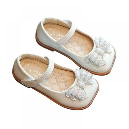 

Baozhu Girls Casual Shoes Shiny Pearl Rhinestone Buckle Strap Ballerina Bow Princess Dress Dance Shoes For Toddlers & Kids