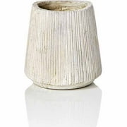 Striated Cement Vessel, 8"