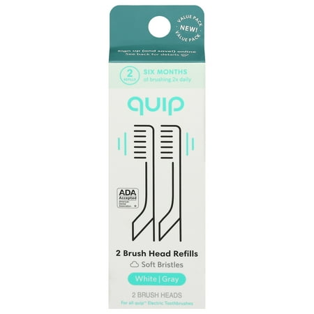 Quip Brush Head Refill Soft - 2 pk (Packaging May Vary)