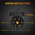 thumbnail image 4 of WUSHIXAN Magnetic Trailer Light Kit for Towing, 24ft Cable With 7-Pin Plug, IP68 Waterproof, DOT Certified, 4 of 6