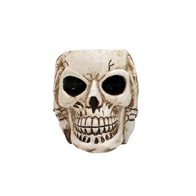 Decoración de Oficina Del Hogar Cráneo Succul Ent Pot Material de Resina Estilo Decorativo de Halloween Adecuado para Colocar en Escritorios de Casa Y Oficina Regalos de Oficina Del Hogar
