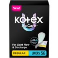 thumbnail image 1 of Kotex BioCare protectores diarios de absorción ligera, 56 unidades, 1 of 7