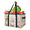Multicolor 4, variant on CURLYOOT Leaves Retro Wild Plant Reusable Grocery Bag, Large Foldable Grocery Totes Shopping Bag for Groceries, Shopping Bags with Handles for Kitchen Trunk Picnic