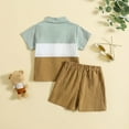 thumbnail image 7 of Boy Baby Clothes Toddler Summer Shorts Set Kids Cotton Button Printed Sleeveless Sports 0 6 12 18 24 Months 2T 3T Boys' Clothing Sets Outfits Suit 2PCS, 7 of 7