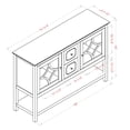 thumbnail image 3 of Resenkos 52" TV Stand Console for up to 60 inches Television, 2 Drawers Wood Entertainment Media Center with Open Storage Shelf in Black, 3 of 7