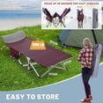 thumbnail image 5 of Folding Camping Cot for Adults with Pad, Padded Portable Sleeping Cots, Camp Bed with Carry Bag for Outdoor Travel, Beach, Hiking, 5 of 15