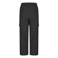 thumbnail image 7 of Travel Pants for Women Sevevn Women's Solid Color Pocket Elastic Waist Drawstring Sports And Leisure Style Pants Black L, 7 of 7