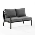 thumbnail image 4 of Clark Outdoor Metal Sectional Left Side Loveseat Charcoal/Matte Black, 4 of 11