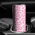 thumbnail image 4 of 20 Oz Leopard Tumbler Black Stainless Steel Skinny Insulated Coffee Cup with Lid and Straw for Cold Hot Drinks, 4 of 7