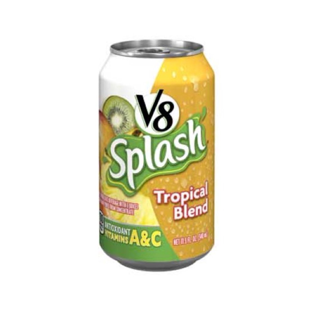 V8 Campbell's Soup Splash Tropical Blend Can Case 11.5floz (PACK OF 24