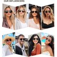 thumbnail image 2 of Gafas de sol polarizadas cuadradas retro de gran tamaño grises para mujeres y hombres, gafas de sol clásicas vintage, gafas de sol grandes de metal, 2 of 4