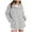 Gray, variant on Quinlirra Fall Jackets for Women 2025 Women's Solid Winter Faux Coats Long Sleeve Lapel Pockets Fleece Jacket Casual Trendy Outerwear XXL Beige