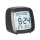thumbnail image 5 of Pequeño reloj despertador digital, reloj de noche portátil, 8,2 x 4,7 x 8 cm, con retroiluminación y temperatura para escritorio de oficina, versátil , negro Macarena Reloj despertador digital, 5 of 8