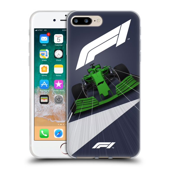 Head Case Designs Officially Licensed Formula 1 F1 Cars Front Green Soft Gel Case Compatible with Apple iPhone 7 Plus / iPhone 8 Plus