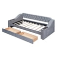 thumbnail image 5 of Harper & Bright Designs Twin Size Upholstered Daybed with Storage Armrests and USB Port, Gray, 5 of 9