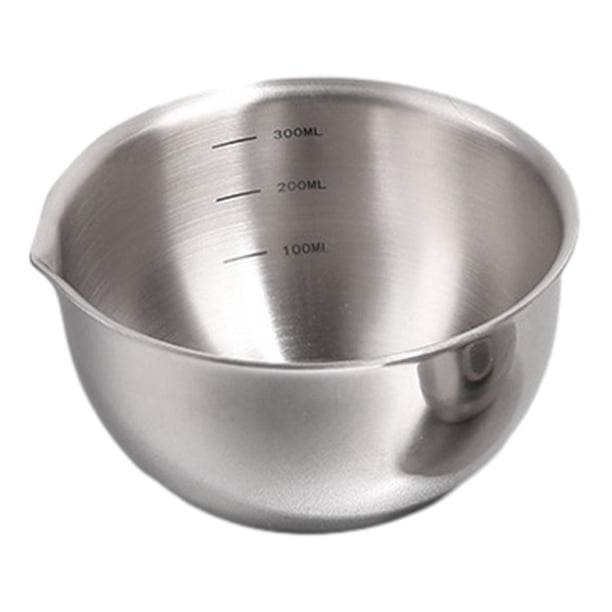 Tazón pequeño para mezclar, multiusos, para preparar alimentos, de acero inoxidable, con colador. 300ml