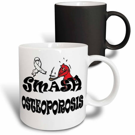 

3dRose Smash Osteoporosis - Magic Transforming Mug 11-ounce