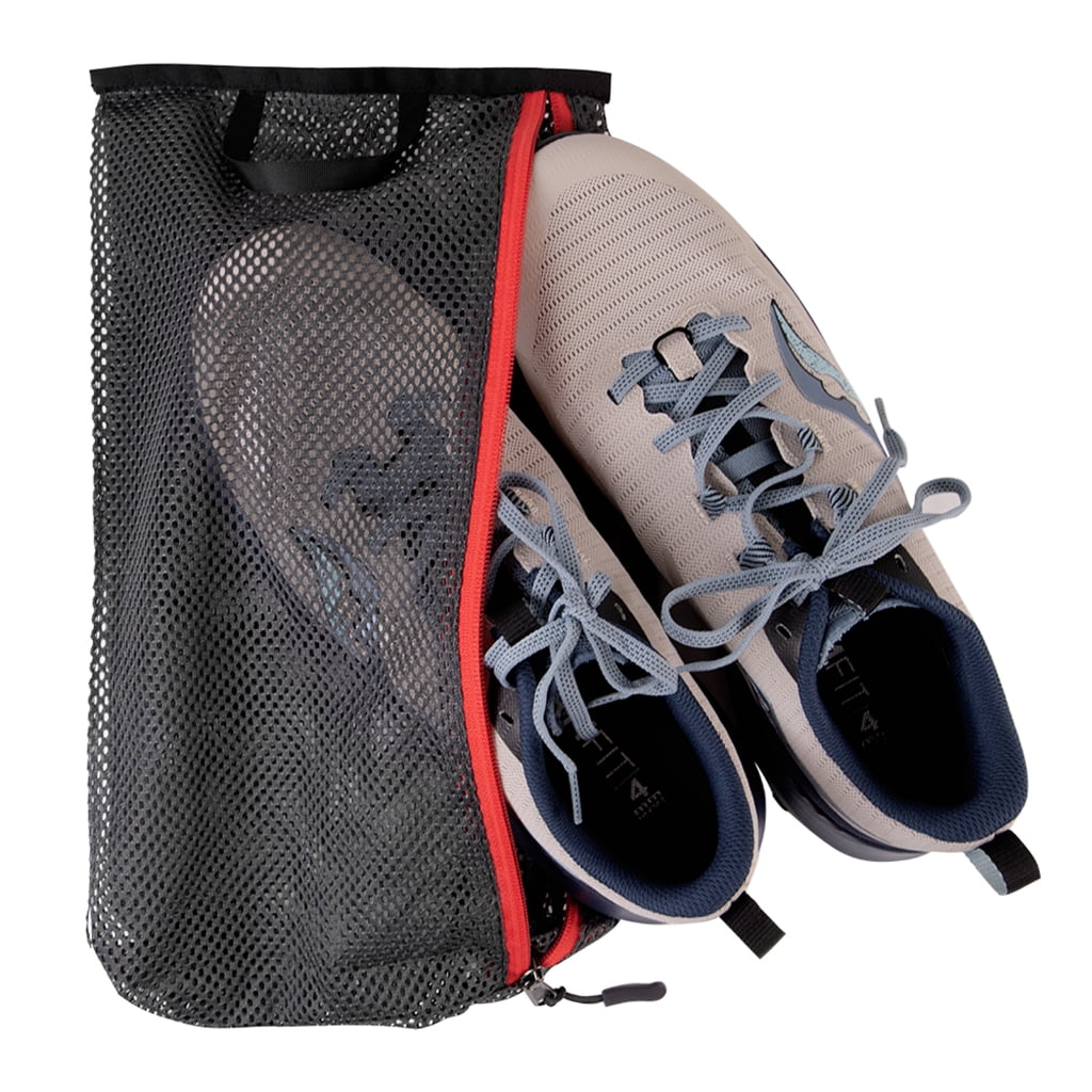 BQBQERT 5Pcs Shoe Storage Bags Heavy Duty Nylon Mesh Shoe Pouches Travel Shoe Organiser Bag For Sports Gym Home Organization