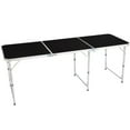 thumbnail image 3 of IVV 6FT Folding Table, Outdoor Rectangle Utility Table w/ Aluminium Alloy Frame, Portable Carrying Handle for Picnic, Parties, Camping & Indoor Activities, Black, 3 of 10