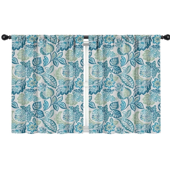 Blackout Kids Curtains,Boho Bohemia Flower Childrens Insulated Curtains Set Of 2,Bedroom Essentials,Toddler Room Decor 42"x54"(106x137cm)