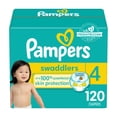 thumbnail image 1 of Pañales Pampers Swaddlers ultrasuaves, tamaño 4, 120 unidades, 1 of 8