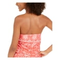 thumbnail image 2 of MICHAEL MICHAEL KORS Women's Red Paisley Bandeau Tankini Swimsuit Top S, 2 of 2