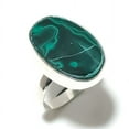 thumbnail image 2 of Natural Malachite Gemstone Handmade 925 Sterling Silver Gift Ring Size 6, 2 of 2