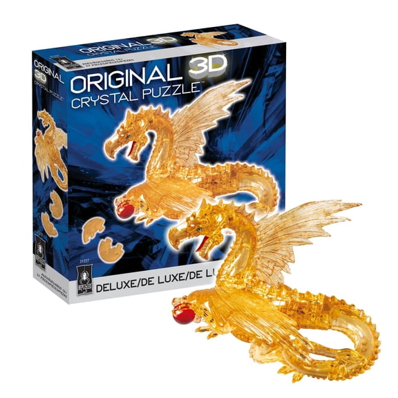 BePuzzled | Dragon Deluxe Original 3D Crystal Puzzle, Ages 12 and Up