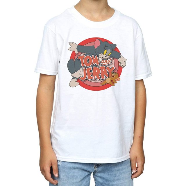 Tom T-Shirt Classique en Coton pour Garçons and Jerry